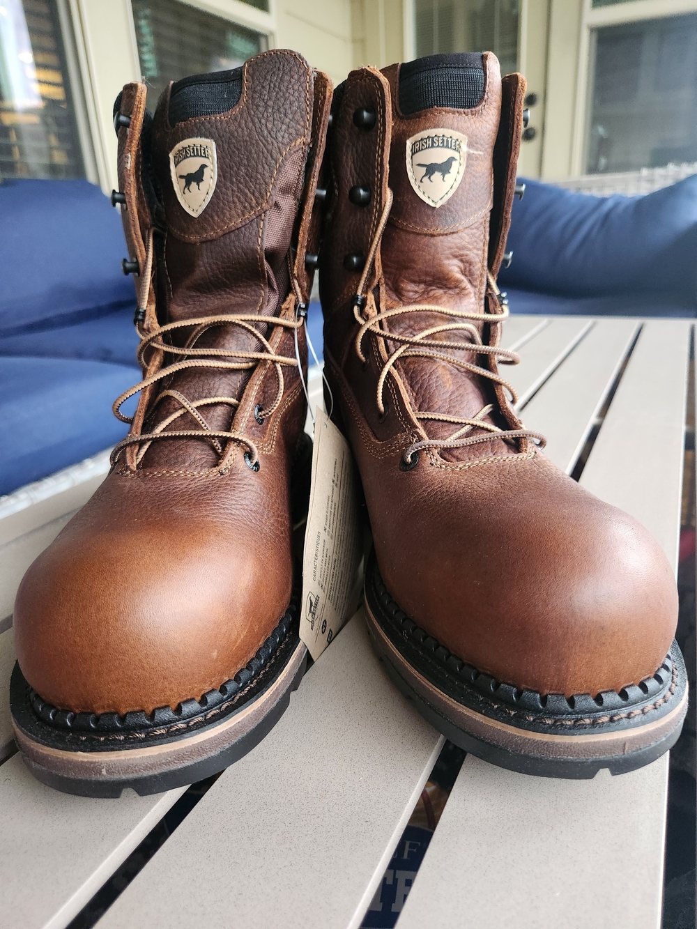 Ref Wing Irish Setter Men's Tan Brown Leather Work Boots Size 11EE